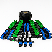 Набір крапельного поливання "Старт Professional 300м". Крапельна стрічка, краники, заглушки, ремонтники.