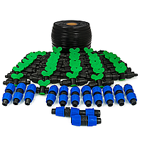Набір крапельного поливання "Старт Professional 400м". Крапельна стрічка, краники, заглушки, ремонтники.