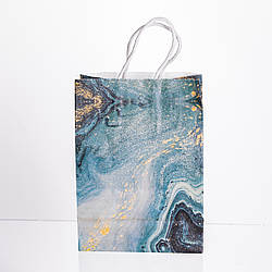 Набір подарункових пакетів з паперу 12 шт 15×8×21 см Зелений HP-10359-22GR