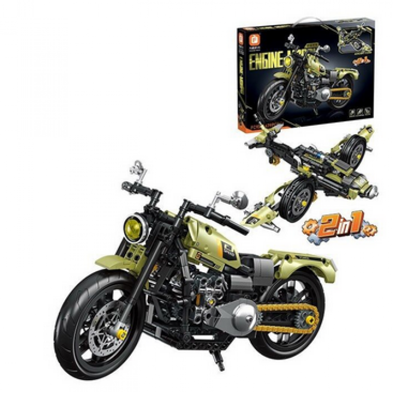 Конструктор FC 9303 Мотоцикл-вертоліт 2в1 на 479 деталей, фото 1