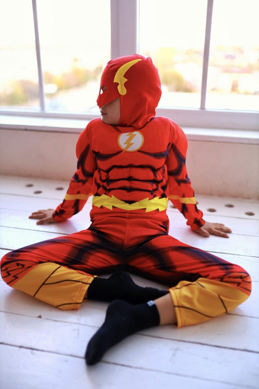 Костюм супергероя Флеш з біцепсами для хлопчика, фото 1