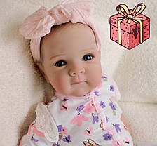 👶 Реалістична лялька Reborn 52 см – як жива дівчинка, вініл-силіконова, рухома, можна купати