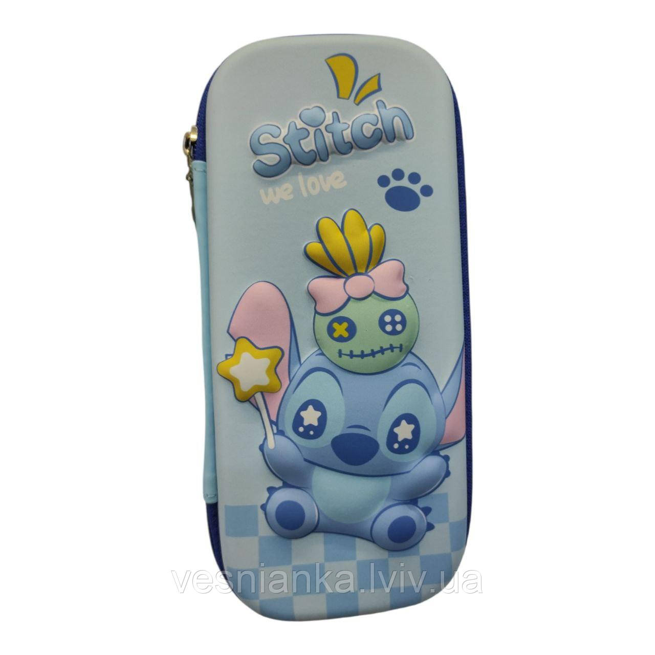 Шкільний пенал "Стіч" каркасний, 1 відділення, 59941, фото 1