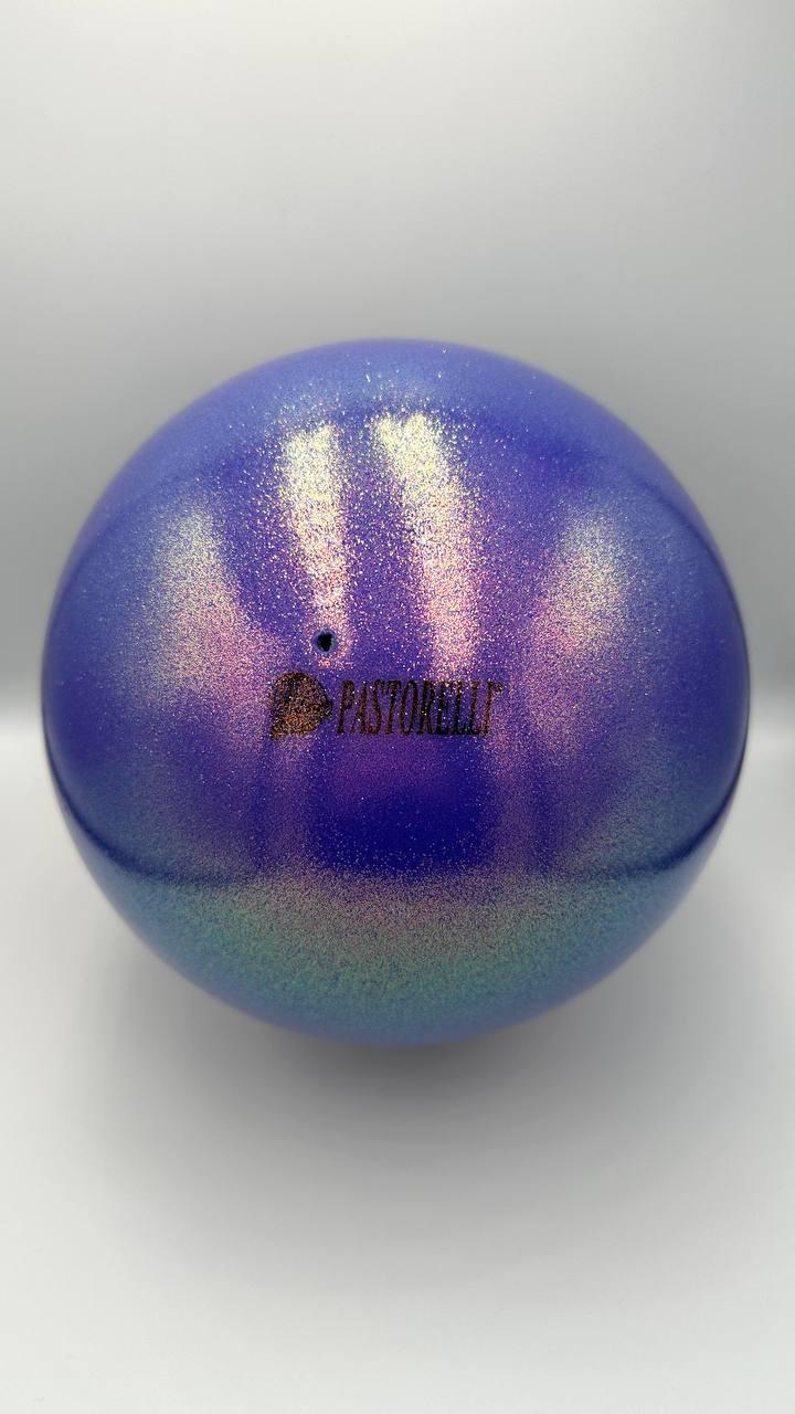 М'яч Pastorelli 18 см Glitter Lila 02179, фото 1