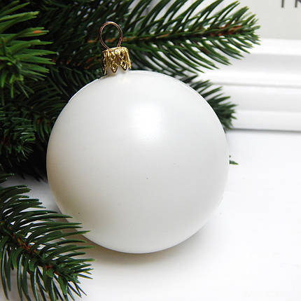 Заготовка для ялинкової іграшки, пластикова куля, Ø 6 см, для декупажу, декору, розпису, фото 1