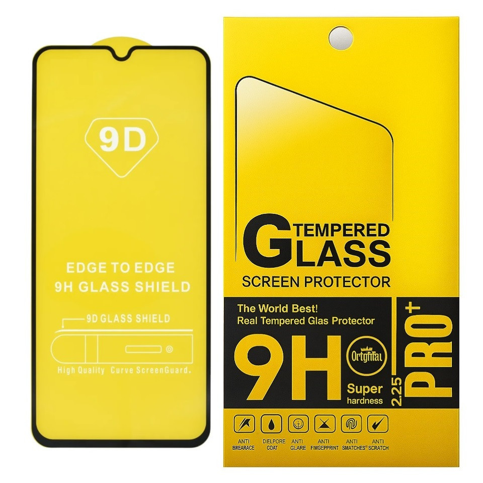 Захисне скло для Samsung A507 Galaxy A50s з чорною рамкою