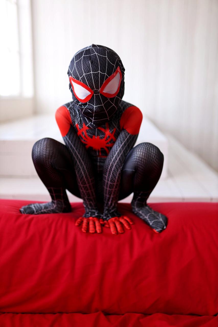 Костюм людини-павука для хлопчика, чорно-червоний, фото 1