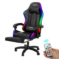 Крісло геймерське з підсвіткою Hanert G-Force Black + RGB