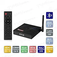 Смарт ТВ приставка Tanix TX68 4/64 Гб Smart TV Box Android 12