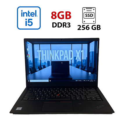 Ультрабук Lenovo ThinkPad X1 Carbon (6th Gen)/ 14" (1920×1080)/ Core i5-8350U/ 8 GB RAM/ 256 GB SSD/ HD 620, фото 1