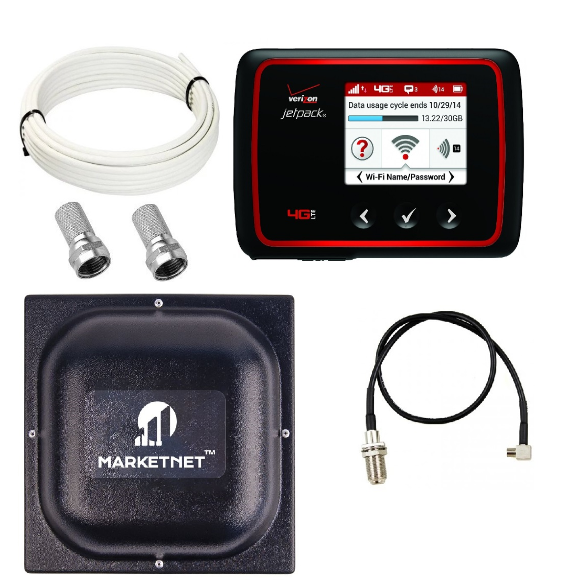 Комплект WiFi роутер 3G 4G Novatel MiFi 6620L з антеною КВАДРАТ 4G 17 дБі для Київстар Vodafone Lifecell, фото 1