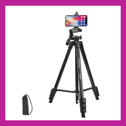 Професійний штатив YUNTENG VCT-618N для фото, відео камер і смартфонів  51-183 см. / Тринога для телефона, фото 1