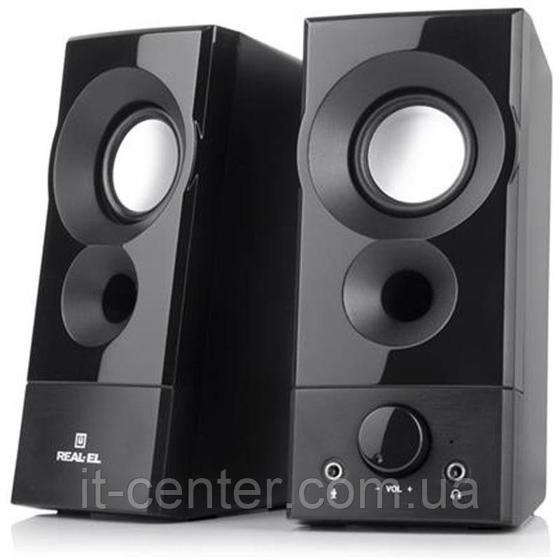 Акустична система REAL-EL S-90 Black (2.0, 2x3 Вт)