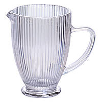 Глечик скляний 1,2 л ребристий фігурний HP7118RB