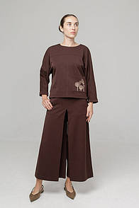 Штани-спідниця жіночі шоколадного кольору TELL MKTL3843/1