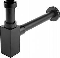 Сифон Ferro QUADRO, сифон латунний G5/4, чорний
