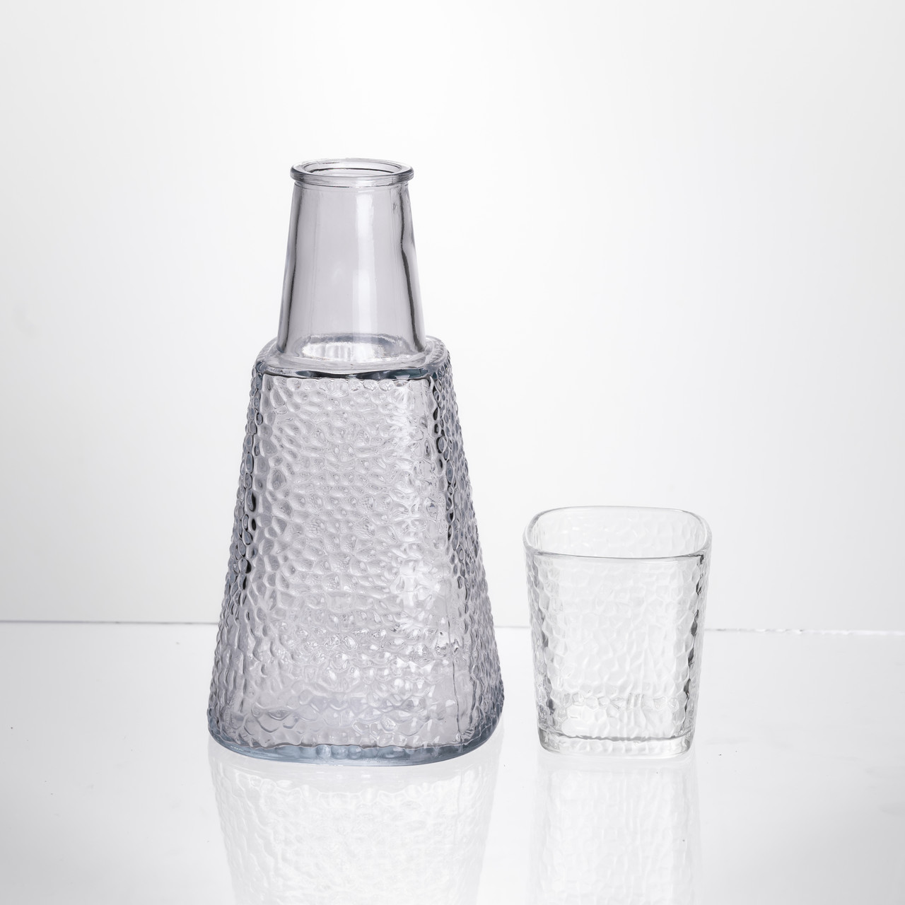 Глечик 1 літр зі склянкою 1 шт по 200 мл Прозорий HP-19-PYF-3, фото 1