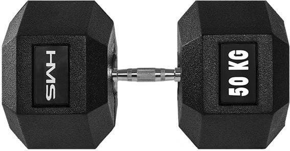Прогумована гантель HMS Hex Pro 1 х 50 кг