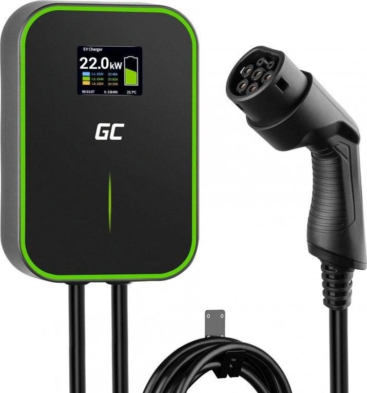 Green Cell Wallbox EV14 PowerBox 22кВт Тип 2 зарядний пристрій 6м, фото 1