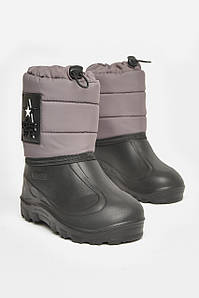 Дутики дитячі на штучному хутрі чорного кольору 208305P