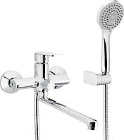 Змішувач для ванни 4428-715-00 / KFA / AGAT / ВАННА І РУКОМИЙНИК ЖИВИЙ З ТОЧКОВИМ ДУШОМ, ХРОМ