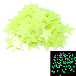 Зоряне небо, сяючі наклейки на стелю і стіну 100шт, салатові - оригінал