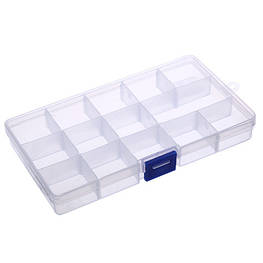 Коробка органайзер кейс для снастей бісеру 170х95х22мм 15 комірок - оригінал