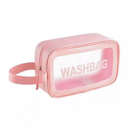 Прозора сумка-косметичка Washbag Medium Pink 26см - оригінал