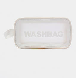 Прозора сумка-косметичка Washbag Medium White 26см - оригінал