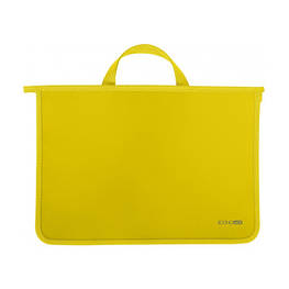 Папка - портфель Economix А4 пластиковий на блискавці, 2 відділення, жовтий (E31630-05) - оригінал