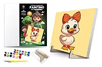 Набір для творчості розпис за номерами Пташка акрилові фарби полотно 25х25 см QB900-007