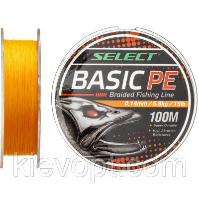 Шнур Select Basic PE 100m Помаранч 0.08mm 8lb/4kg (1870.27.52)- (Мрія), фото 1