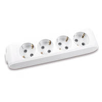 ТОП! Колодка для подовжувача Panasonic X-tendia із заземленням 4 гнізда grey (WLTB04402GR-UA) - (gHome)