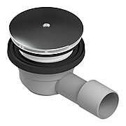 Сифон до душового піддону d90, кришка ABS хром, зливна трубка d40/50 Арт. d12500211P