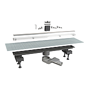 I-FLOW C лінійний трап 800мм, з решіткою під плитку, хром Арт. d12880001C