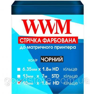 Стрічка до принтерів 10мм х 1.8м HD (К.) Black WWM (R10.1.8H) - оригінал, фото 1