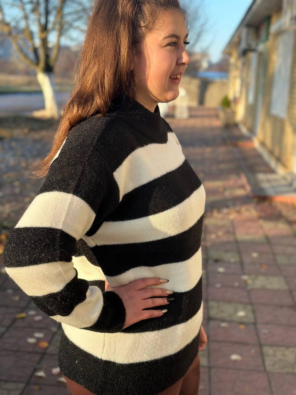 Тепла кофта,кашемір+вовна "Chen Mohist" Art: 2072 Розмір 52-56 Чорний, фото 1