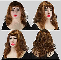 Маска женская реалестичная с волосами латексная