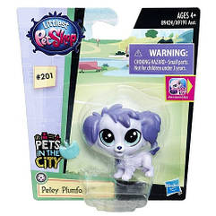 Фігурка Littlest Pet Shop Peley Plump #201 Pets in the City — фіолетовий песик від Hasbro