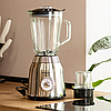 Блендер зі скляною чашею 1.5 літра для коктейлів та смузі портативний 4 режими швидкості 800 Вт Sokany SK186SS, фото 2