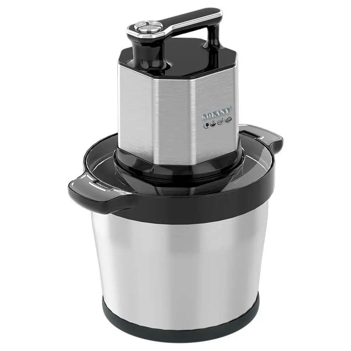 Чопер подрібнювач 800 Вт з чашею на 4,5 літрів 6 лез м'ясорубка Sokany SK-06033, фото 1