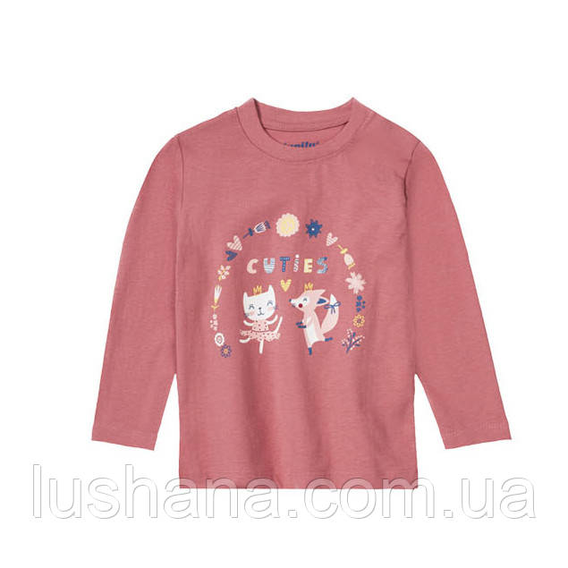 Лонгслів кофта реглан Lupilu для дівчинки / трикотаж / 110-116 / 4--6 років, фото 1