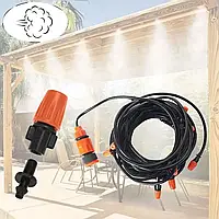 Система туманообразования для охлаждения беседок и балконов 10 м 10 форсунок регулируемый туман SPICY