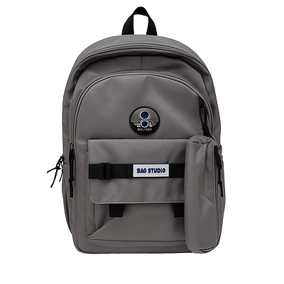 Рюкзак підлітковий "BAG STUDIO" з декором, сірий (FN-1394)