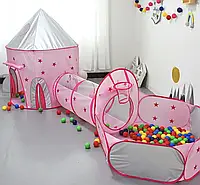 Ігровий будиночок намет з тунелем для дітей від 3 років для активних ігор удома та на вулиці SPICY