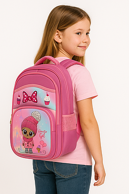 Рюкзак дитячий шкільний для дівчинки з єдинорогом, фіолетовий 37х30х12 (1701)