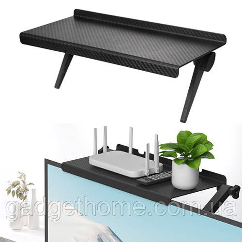 ТОП! Полиця на телевізор монітор, M 26x11.5x3.6см регульована підставка, Screen Top Shelf - (gHome), фото 1