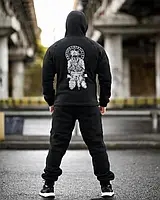 Зимовий флісовий костюм руни Руни чорний, Чоловічий спортивний костюм Руни фліс