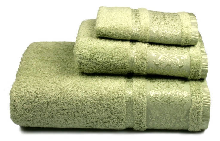 Полотенце махровое Bamboo 70х140 зелёное 500 г/м², фото 2