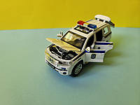 Металева патрульна машинка Поліція Toyota 1:32 з інерцією, світлом і звуком,